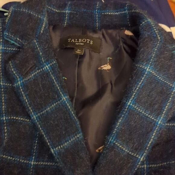 Talbot's plaid wool jacket size 6 petite - Picture 6 of 7